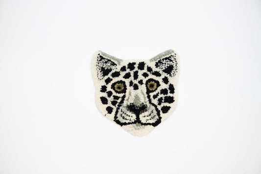 Tappeto Testa Baby White Leopard