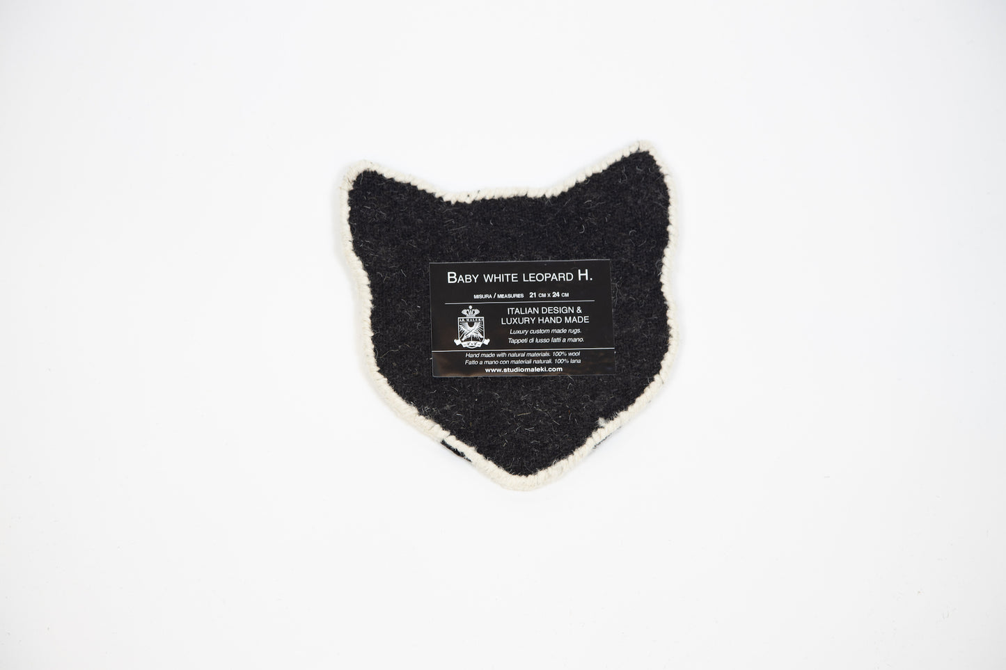 Tappeto Testa Baby White Leopard