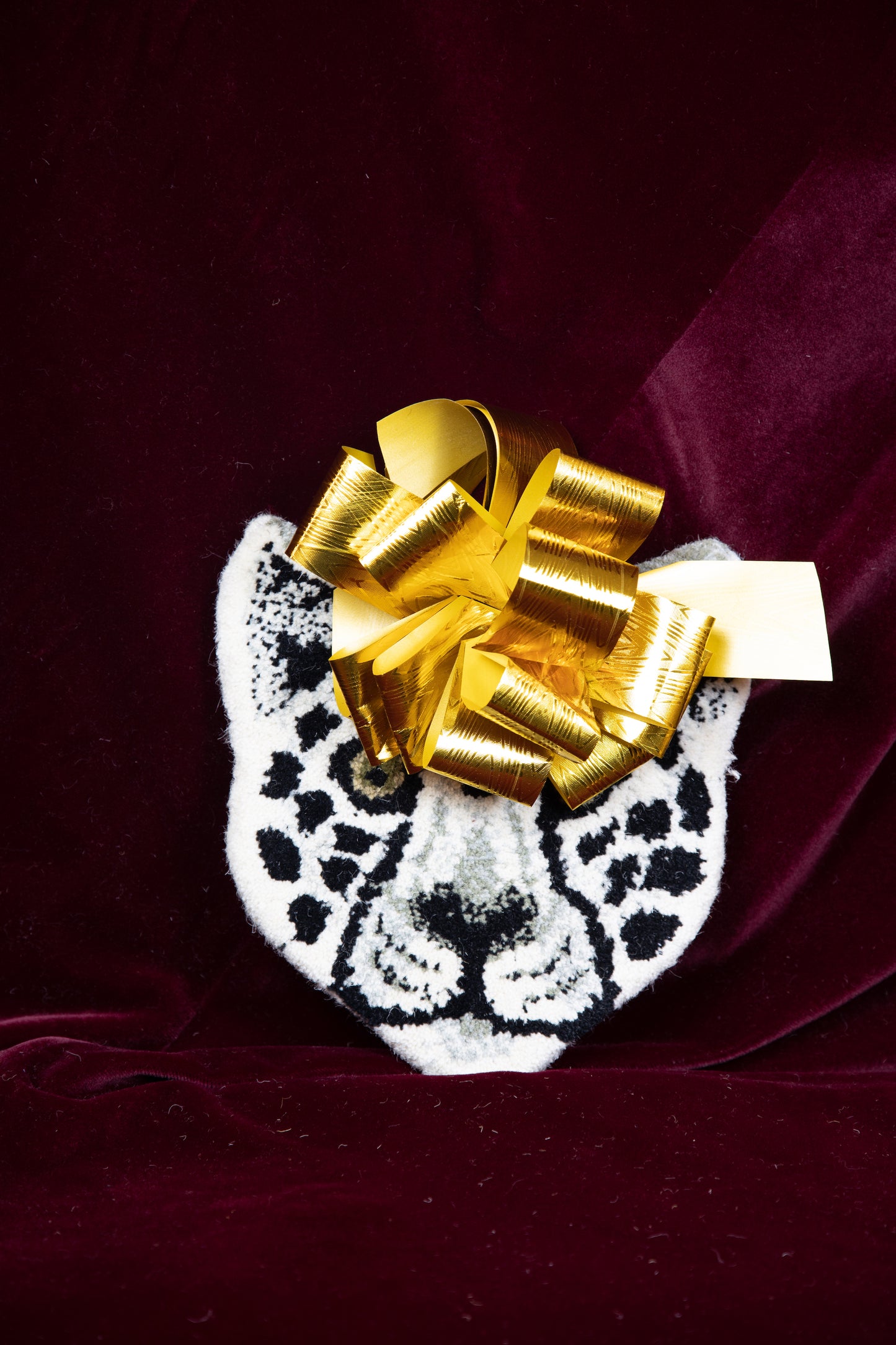 Tappeto Testa Baby White Leopard