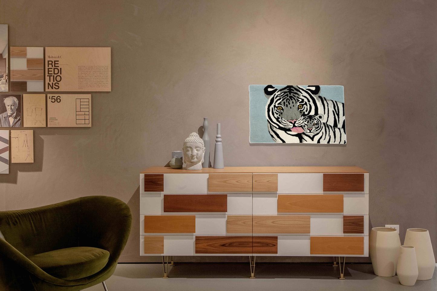 Tappeto White Tiger and Her Cub 2