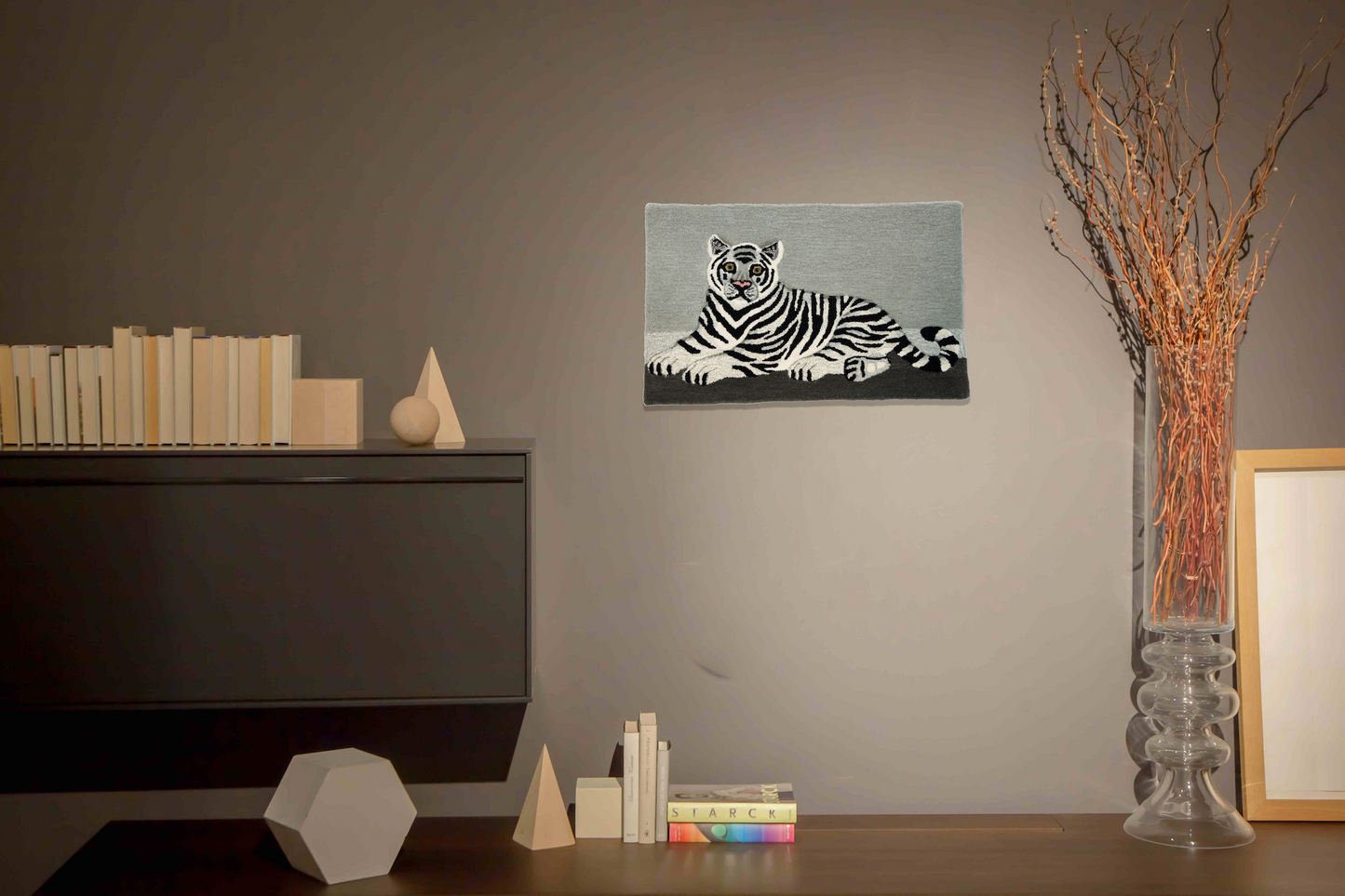 Tappeto Sitting White Tiger