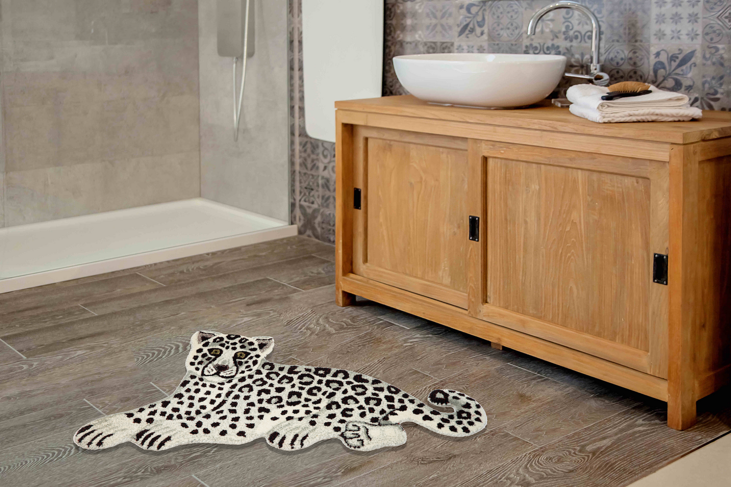 Tappeto White Baby Leopard
